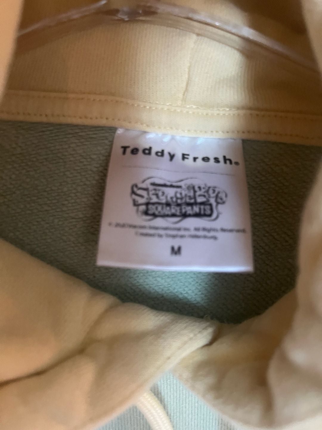 Teddy Fresh x SpongeBob SquarePants Pastel Colorblock Embroidered Hoodie Size: XL NWOT 4