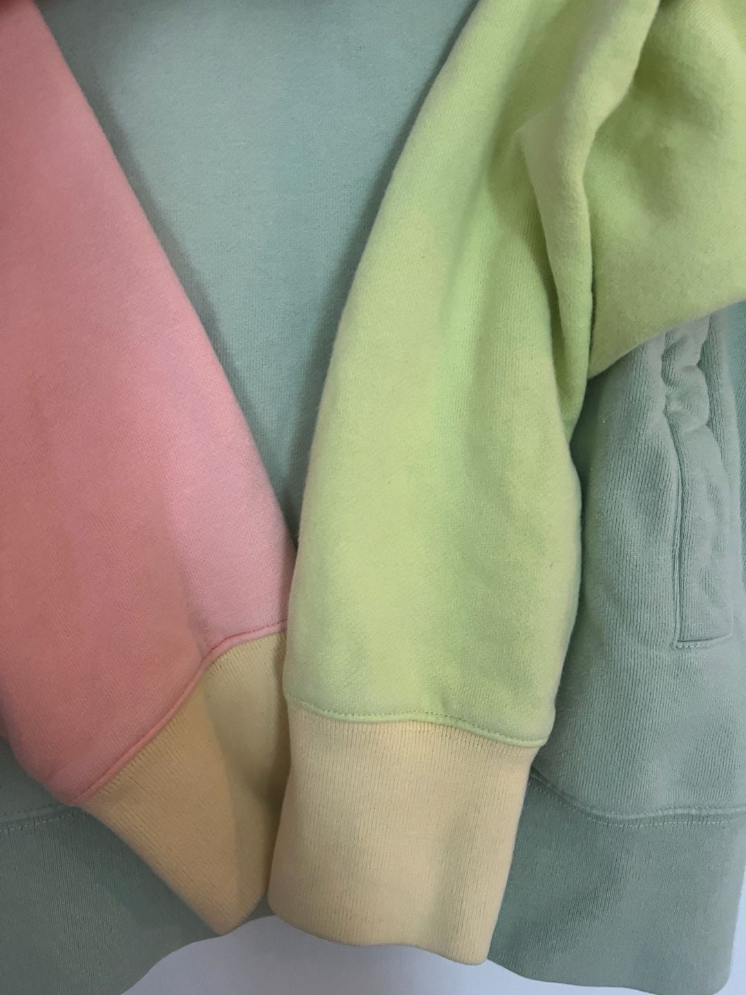 Teddy Fresh x SpongeBob SquarePants Pastel Colorblock Embroidered Hoodie Size: XL NWOT 5