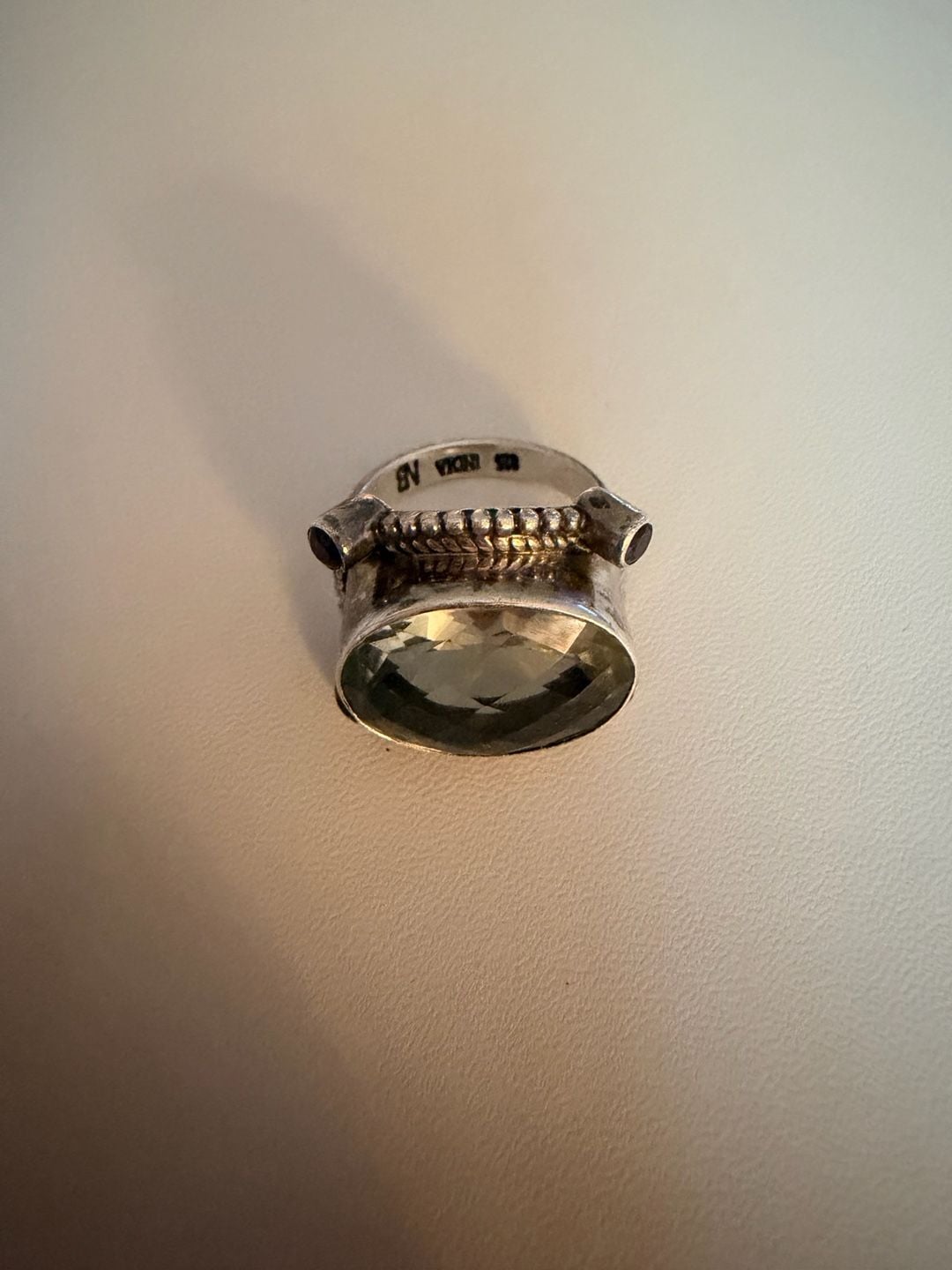 Nicky Butler Signed Prasiolite and Amethyst 925 Sterling Silver Cocktail Ring 2