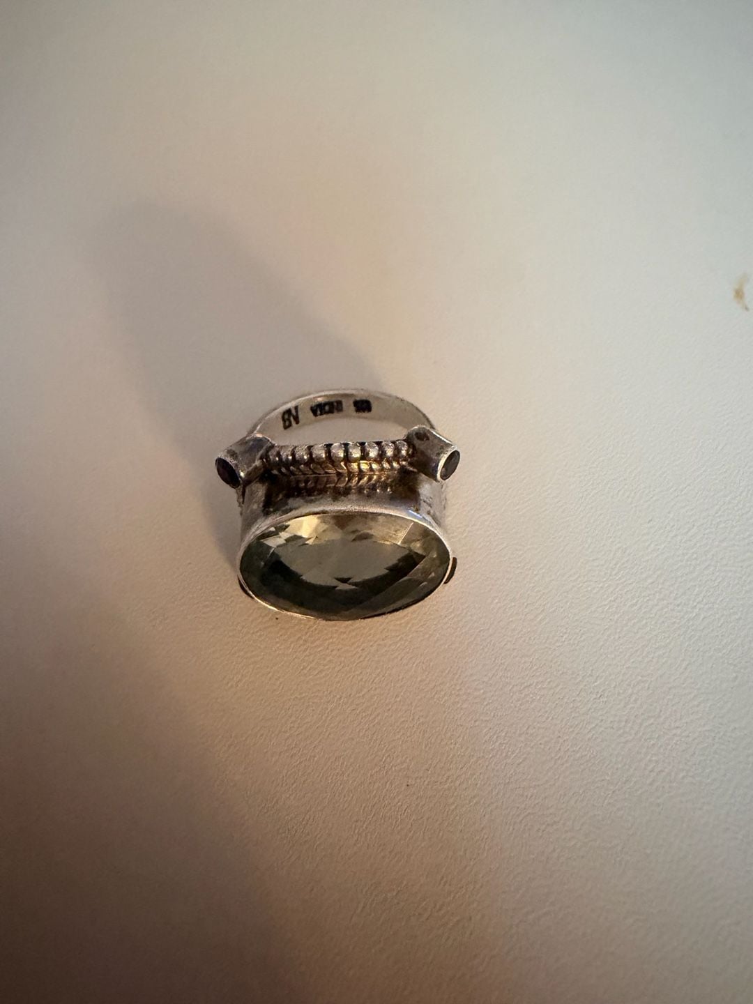 Nicky Butler Signed Prasiolite and Amethyst 925 Sterling Silver Cocktail Ring 4