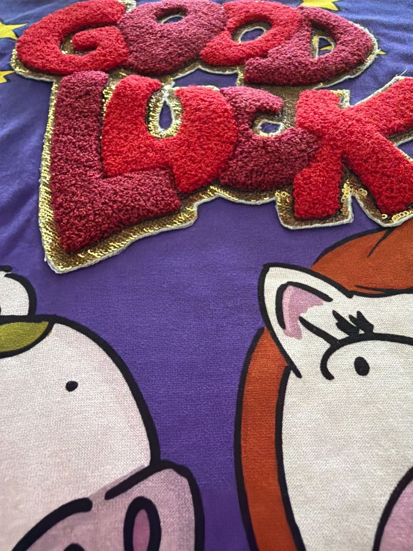 Dolce & Gabbana 2019 Y/O the Pig “Good Luck” Crystal & Chenille shirt IT36 | NWT 3