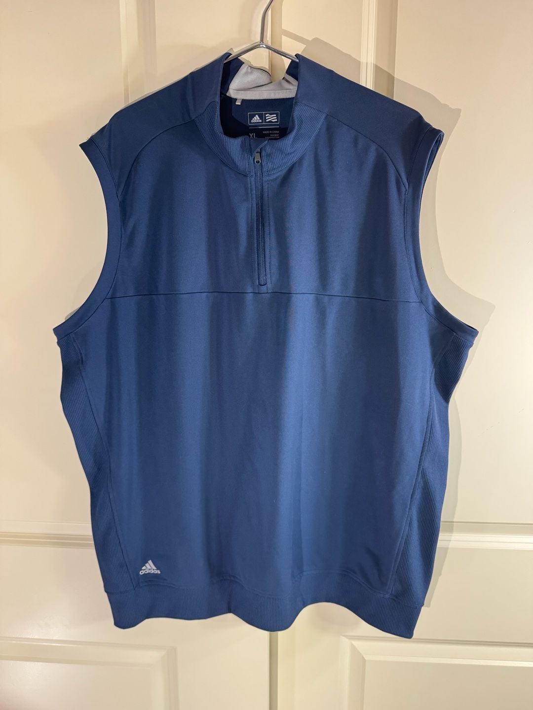 Adidas Men's Quarter Zip Golf Vest Sleeveless Pullover 2