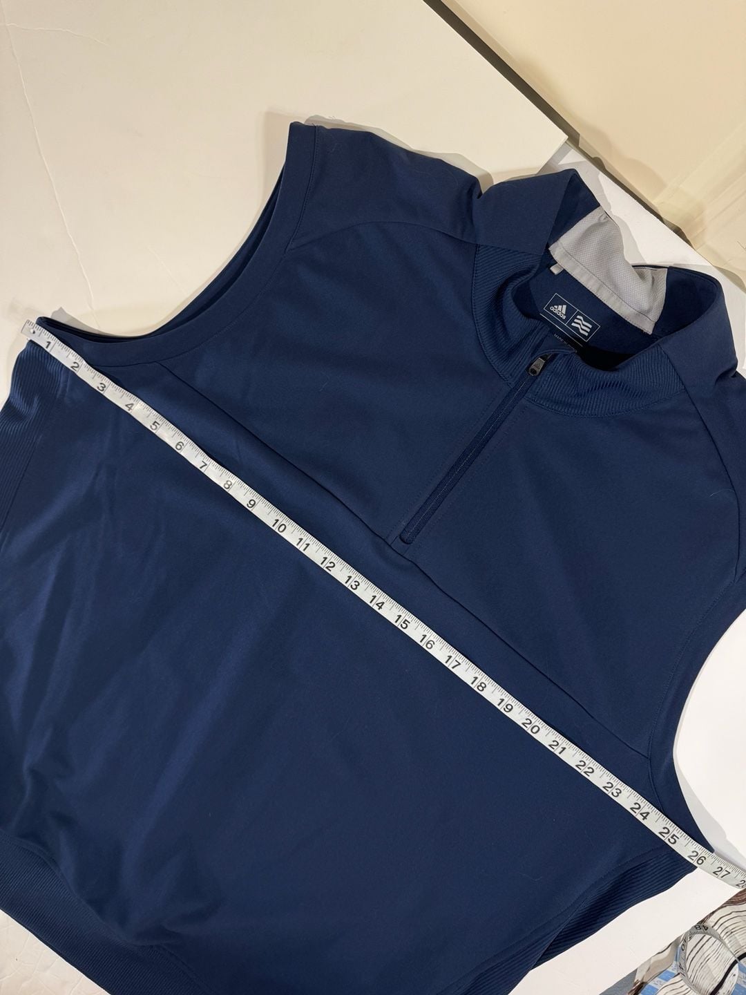 Adidas Men's Quarter Zip Golf Vest Sleeveless Pullover 7