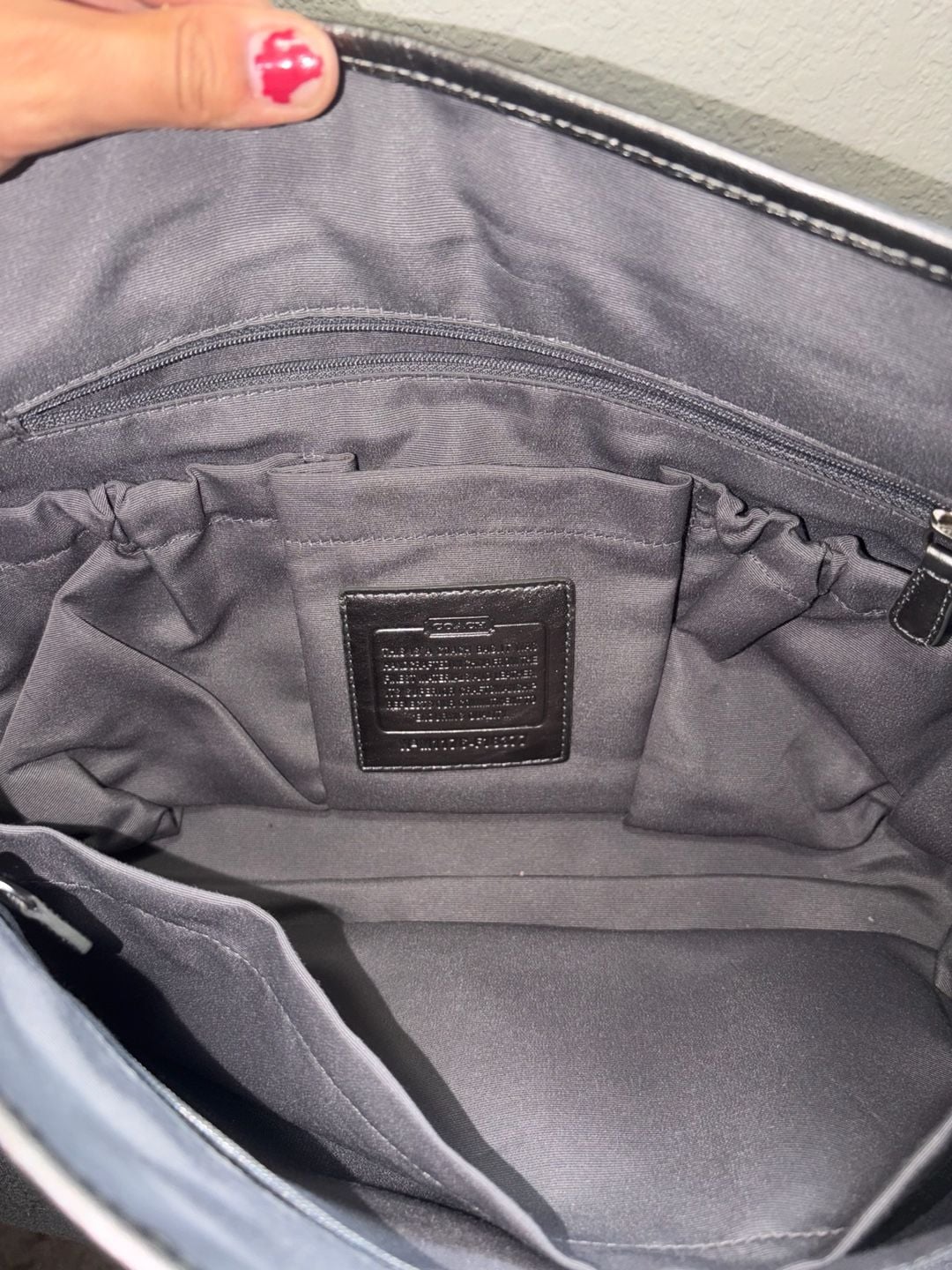 Coach Signature Snaphead F18377 Blue Diaper Messenger Bag 7