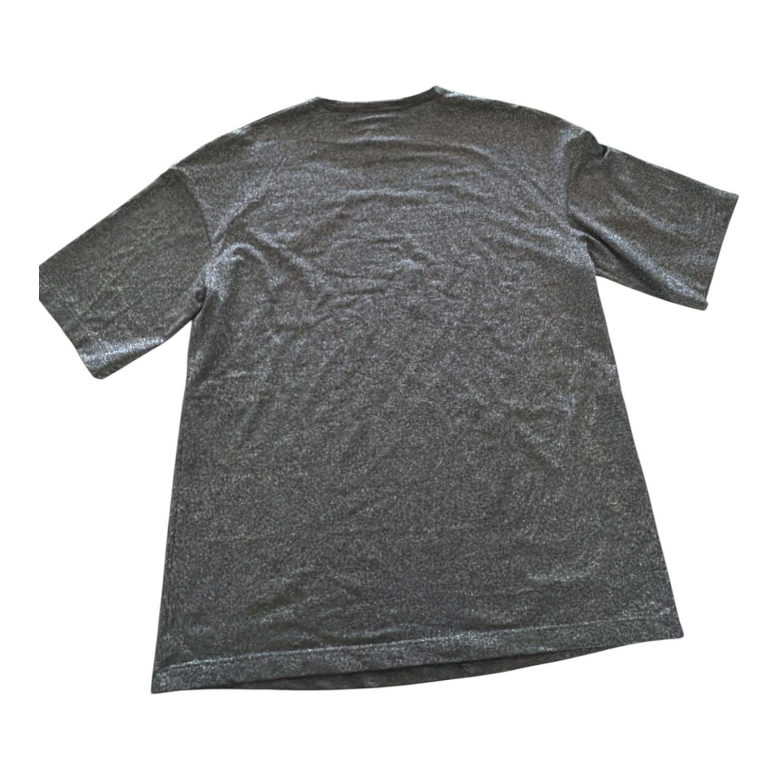 NWT sz 40W Dolce & Gabbana Metallic Lurex Shirt with Sequin #DGFamily King Emb. 8