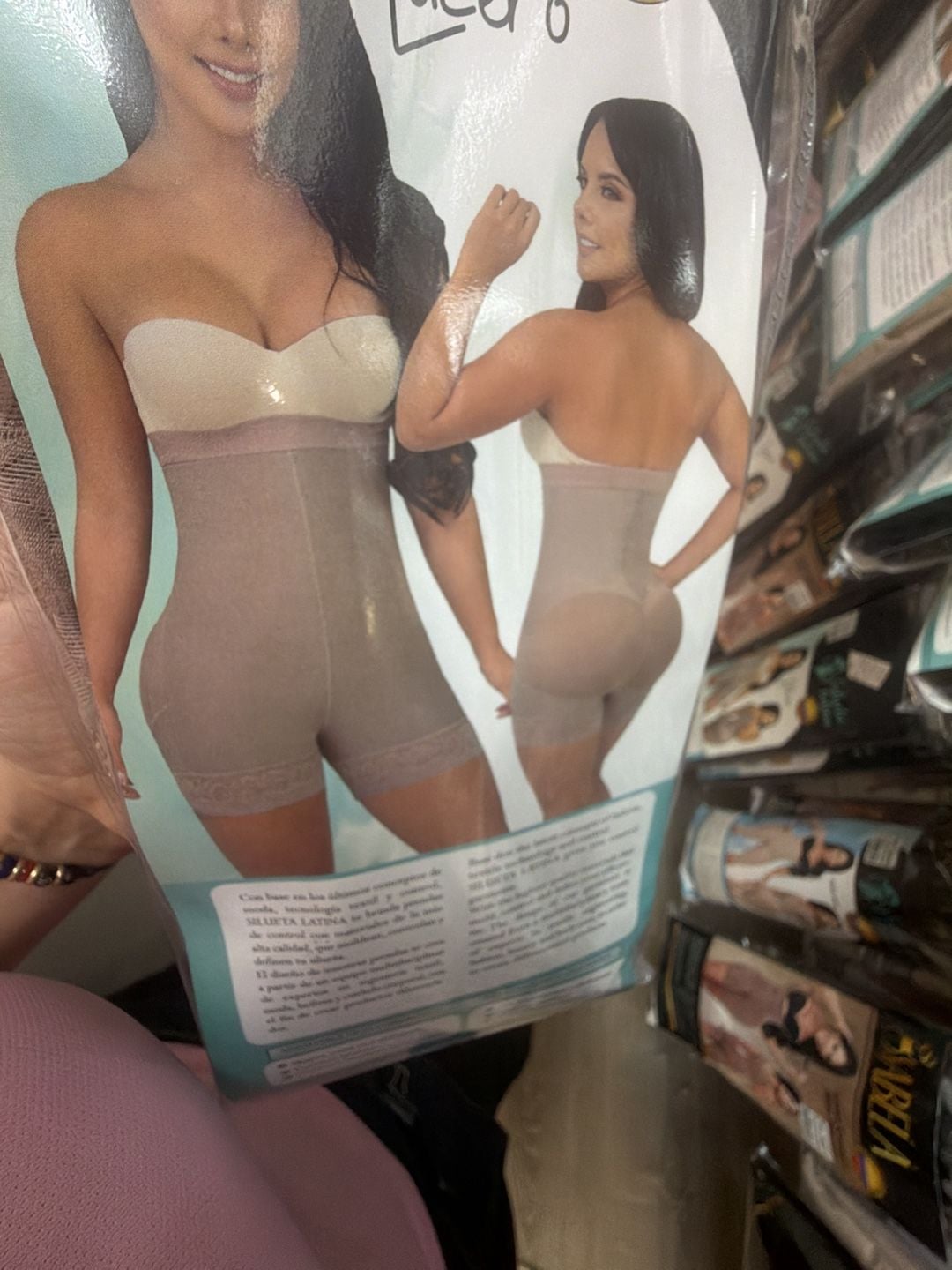 Silueta Latina Ref. Lucero Strapless Faja Levanta Cola Shapewear Moca XS 6