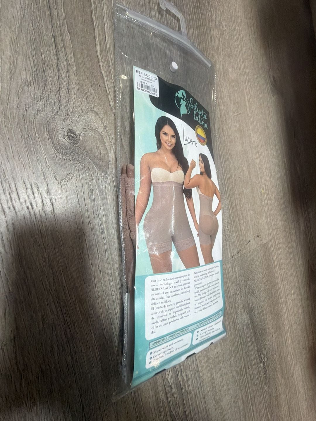 Silueta Latina Ref. Lucero Strapless Faja Levanta Cola Shapewear Moca XS 13