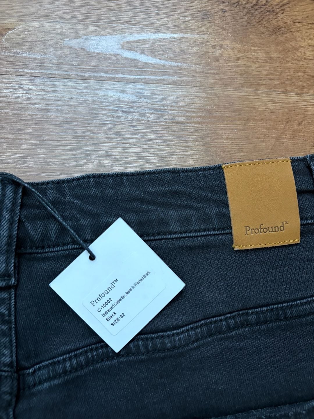 Profound C-10002 Distressed  Jeans in Washed Black 7