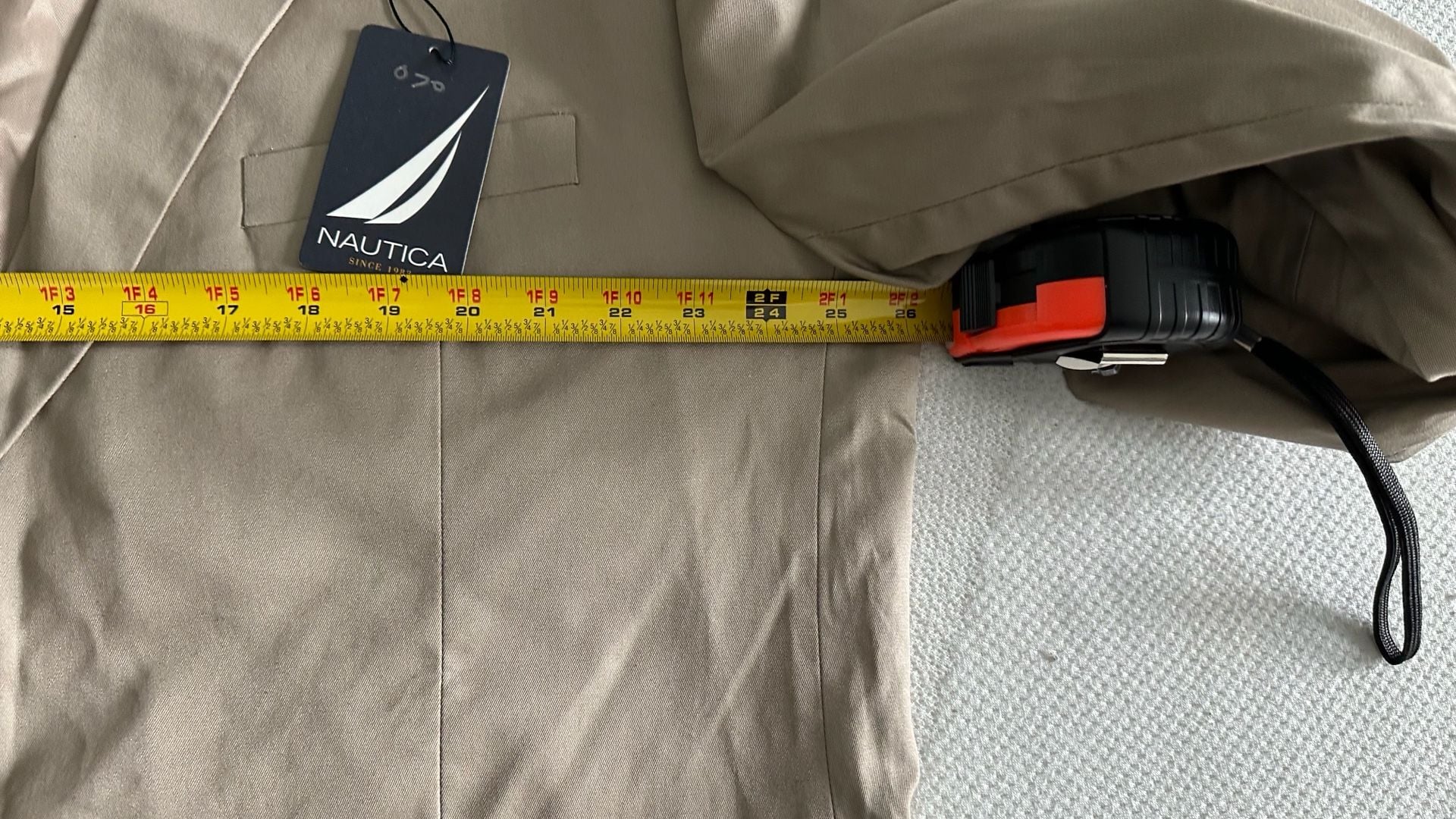 Nautica Ocean Suit Separate Coat, Men's Khaki 100% Cotton, Size 52R 5