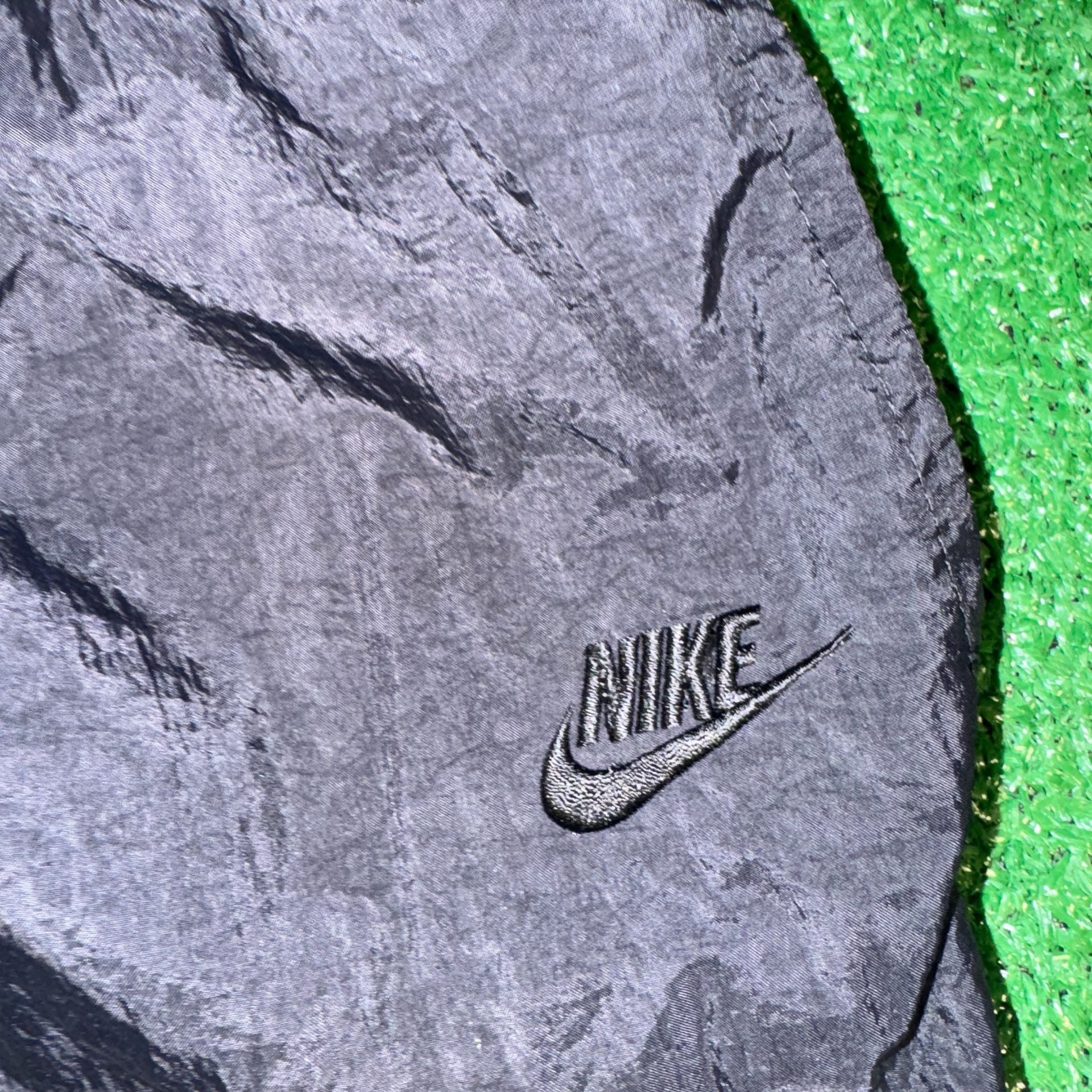 Vintage 90s Nike Black Nylon Lined Track Pants with Ankle Zips 4