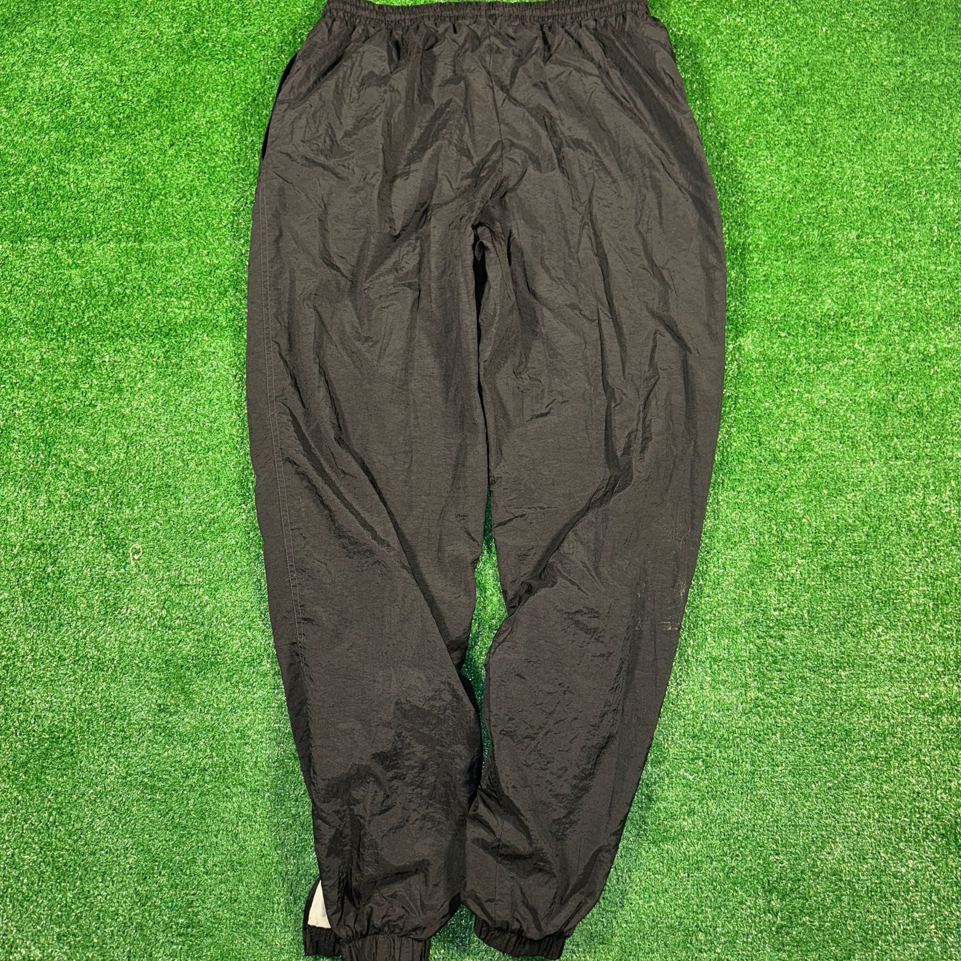 Vintage 90s Nike Black Nylon Lined Track Pants with Ankle Zips 6