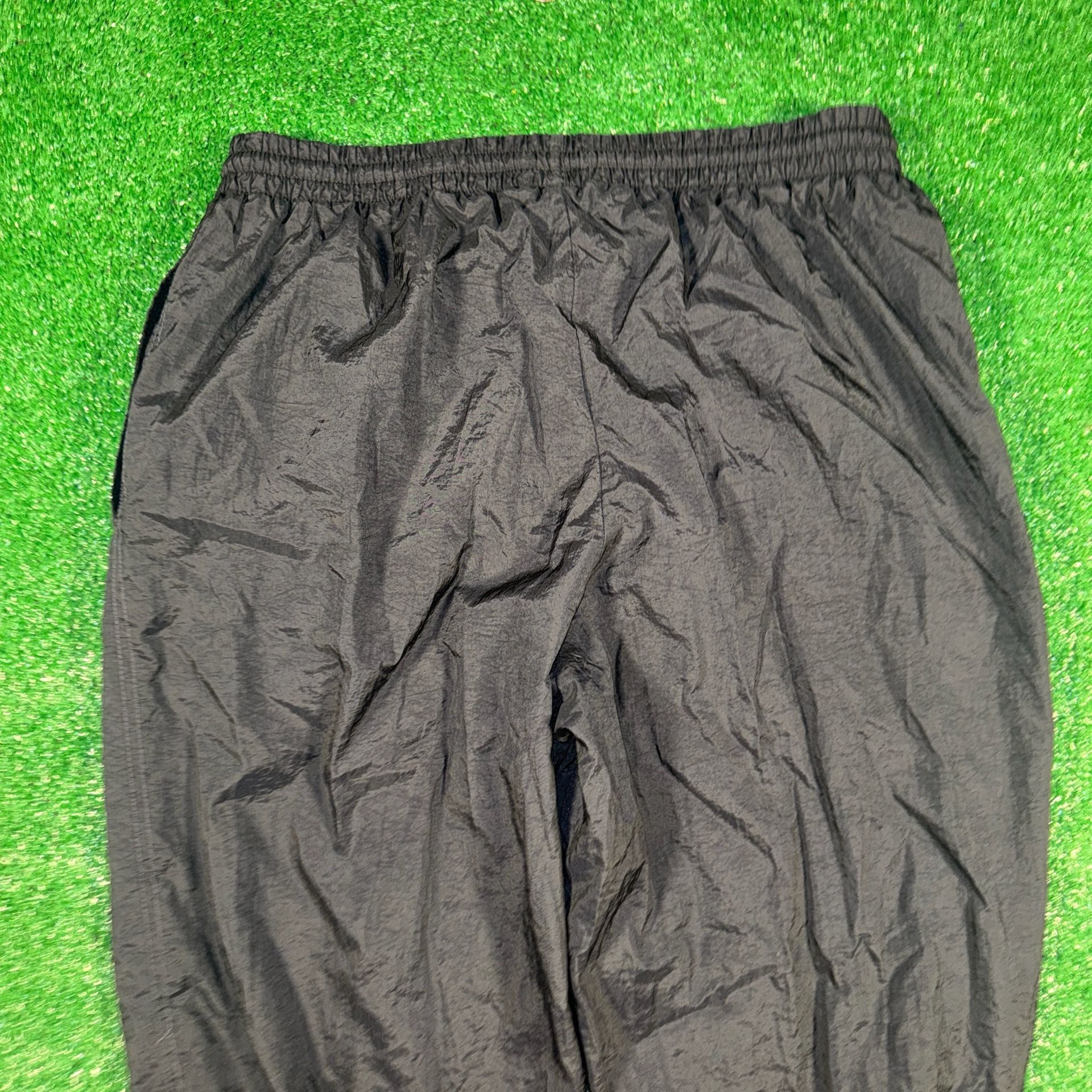 Vintage 90s Nike Black Nylon Lined Track Pants with Ankle Zips 7