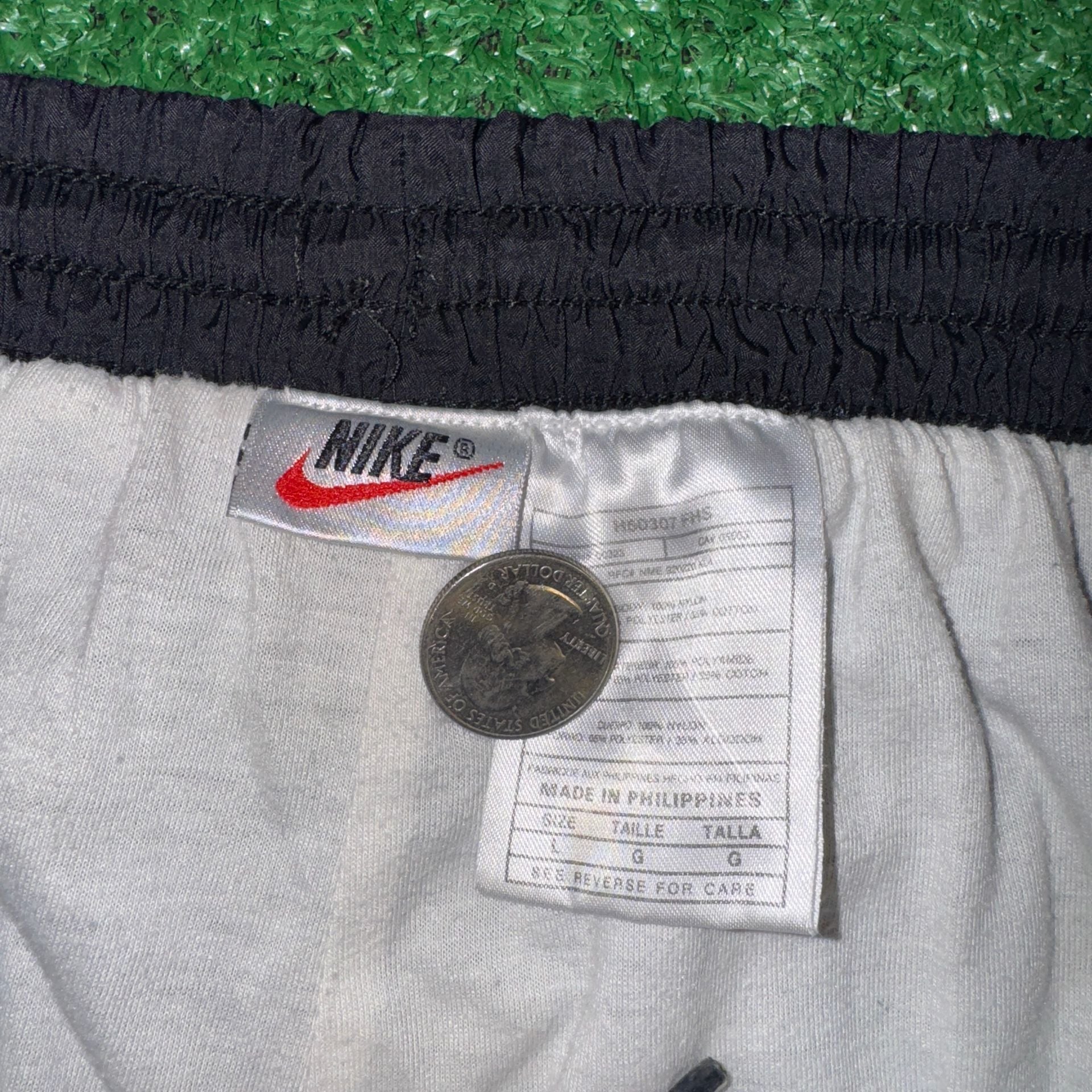 Vintage 90s Nike Black Nylon Lined Track Pants with Ankle Zips 1