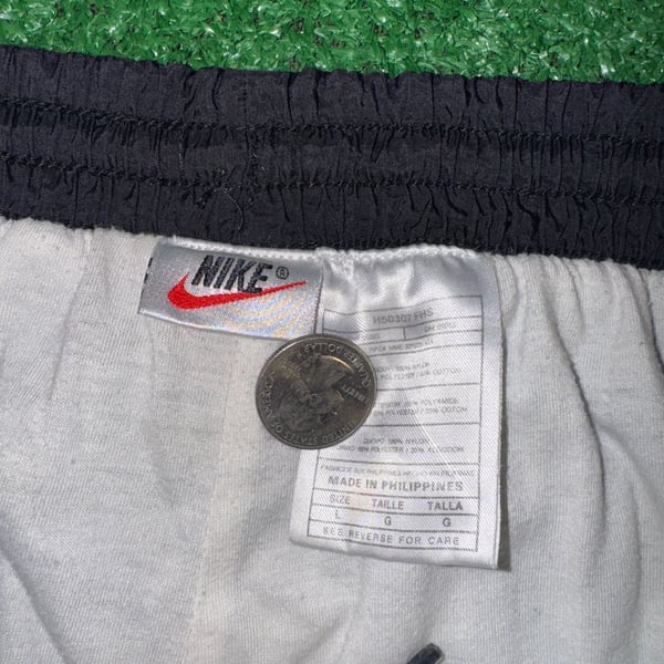 Vintage 90s Nike Black Nylon Lined Track Pants with Ankle Zips