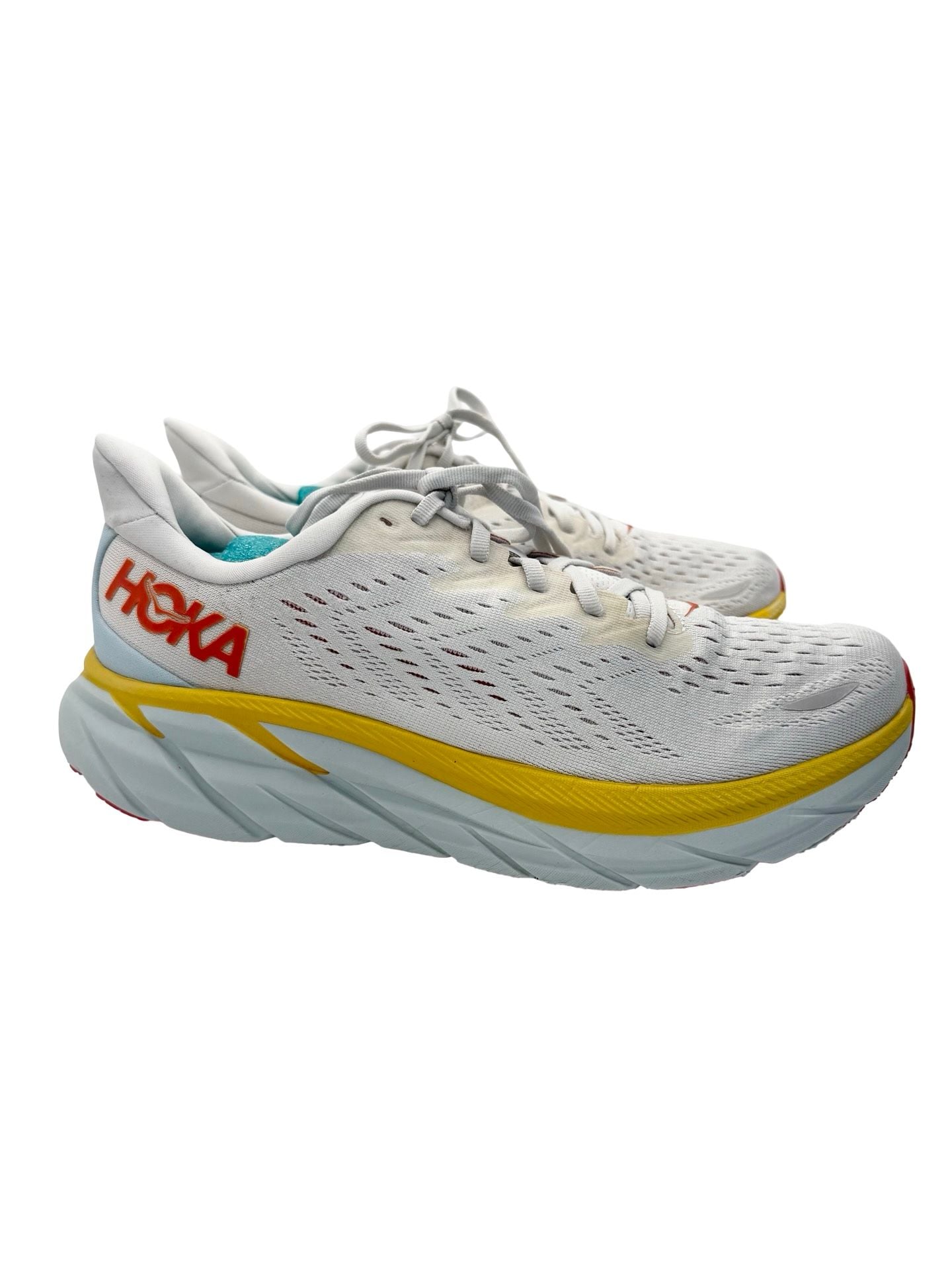 HOKA One One Men's Clifton 8 Running Shoes Nimbus Cloud/Blanc De Blanc 14