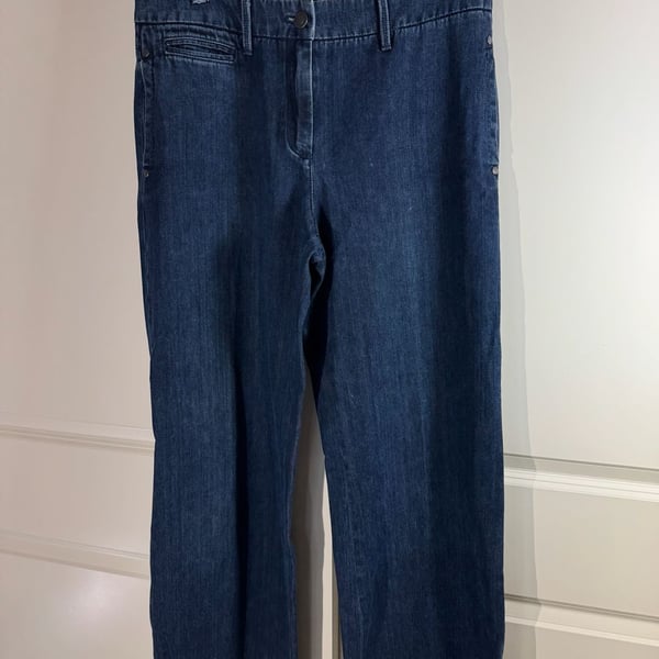 Façonnable Women's Dark Wash Trouser Jeans Size 10
