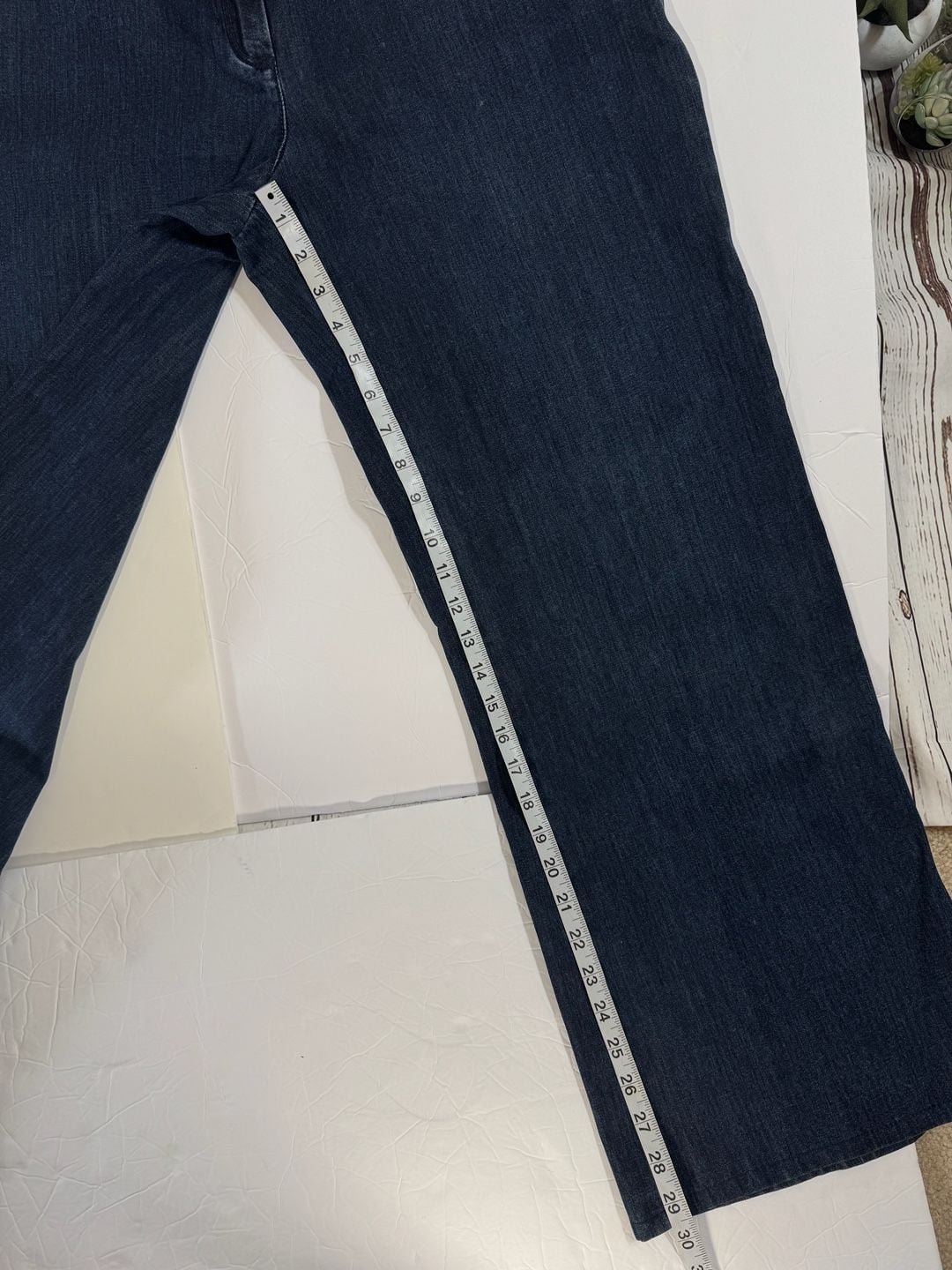 Façonnable Women's Dark Wash Trouser Jeans Size 10 6