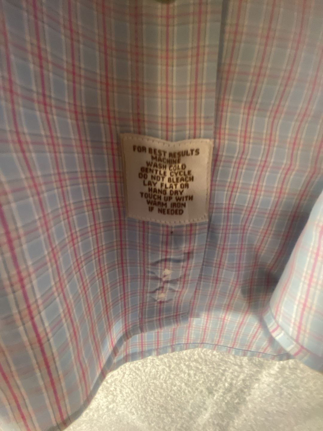 Peter Millar Men's L Long Sleeve Button Down Dress Shirt Blue Pink Striped 7