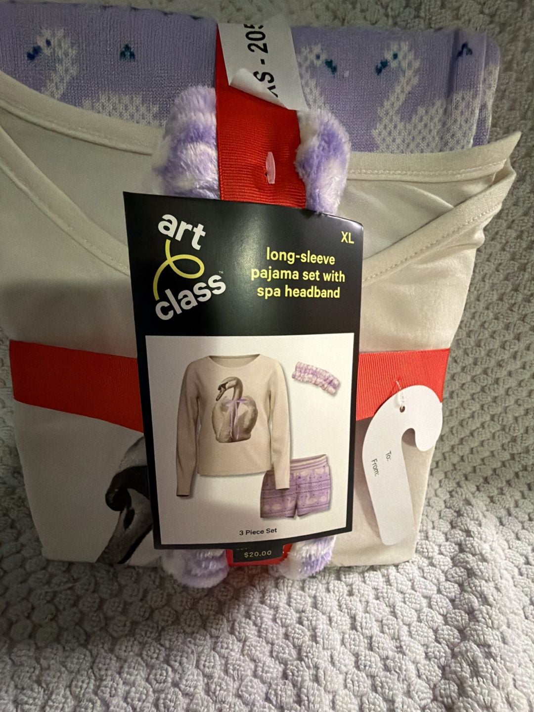 Art Class Girls Long-Sleeve Pajama Set with Spa Headband - 3-Piece Set 2