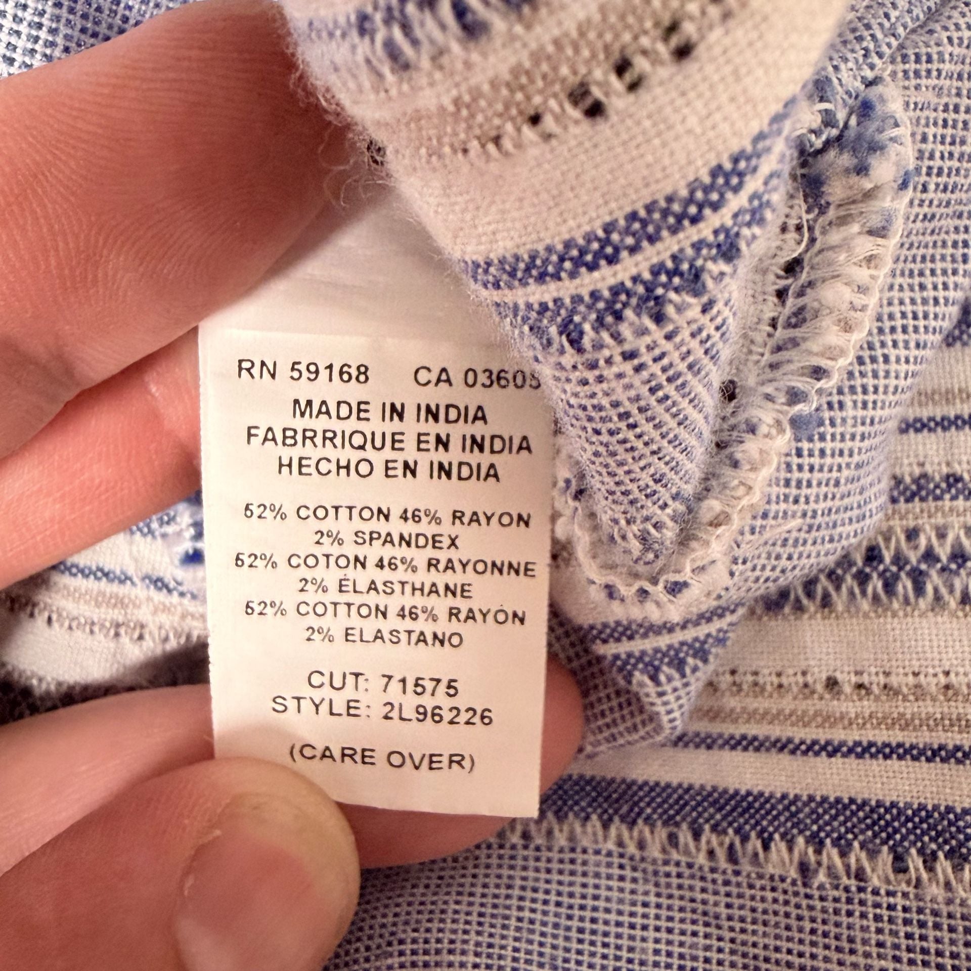 Karen Kane Women's Blue and White Striped Button-Down Tunic Shirt Style 2L96226 5