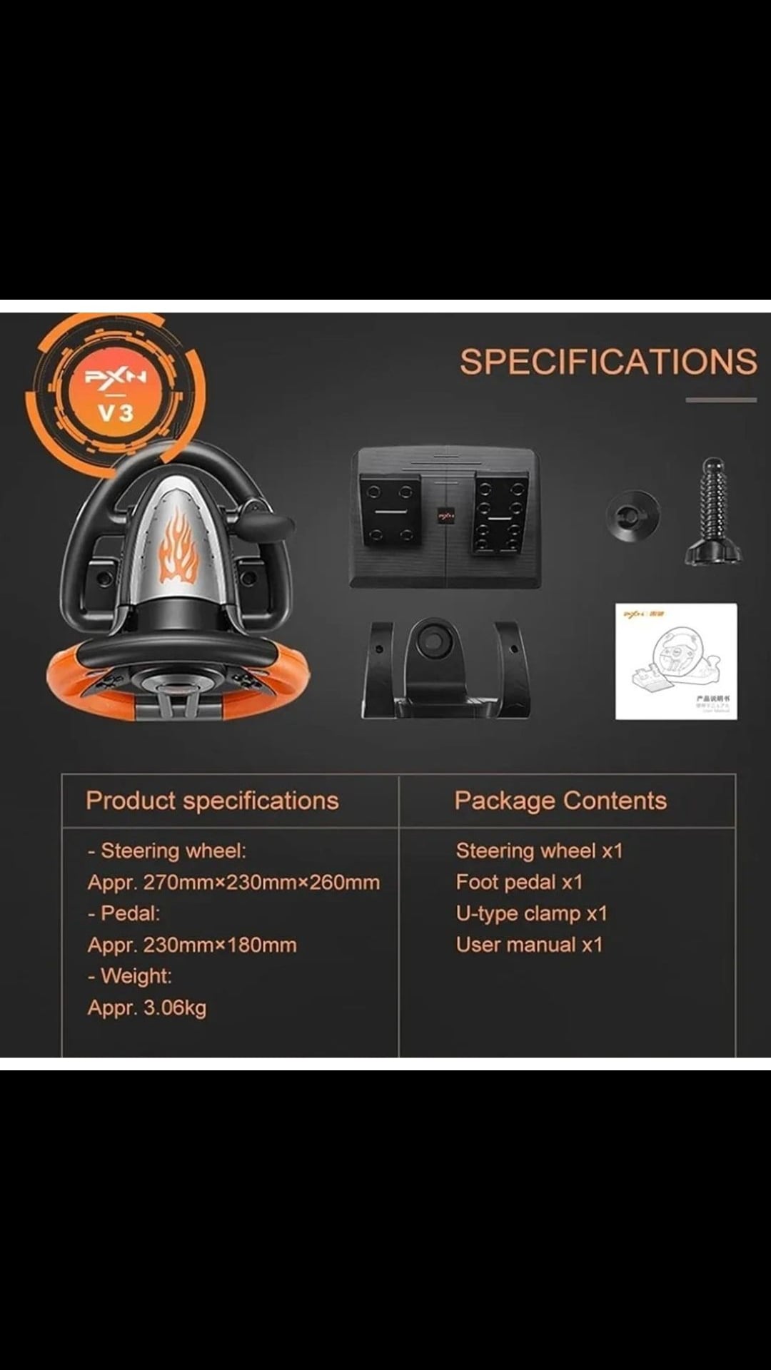 PXN V3Pro Multi-Platform Gaming Racing PC PS3,
PS4 Xbox One, Xbox Switch. 4