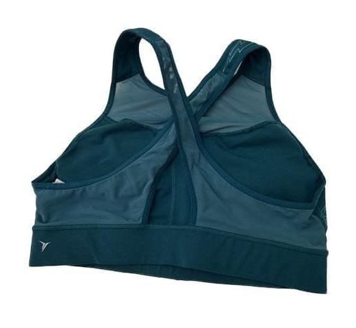 OLD NAVY ACTIVE TEAL MEDIUM SUPPORT LONG LINE MESH TRIM SPORTS BRA/SIZE XSMALL 3