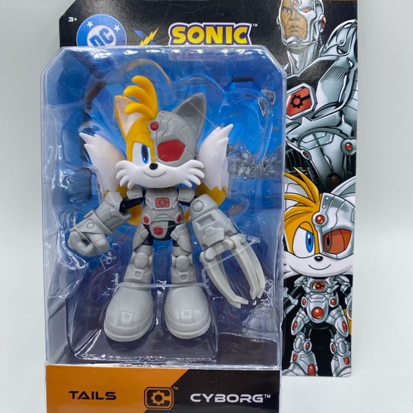 Jakks Pacific DC x Sonic The Hedgehog Tails Cyborg Action Figure 5 inch New