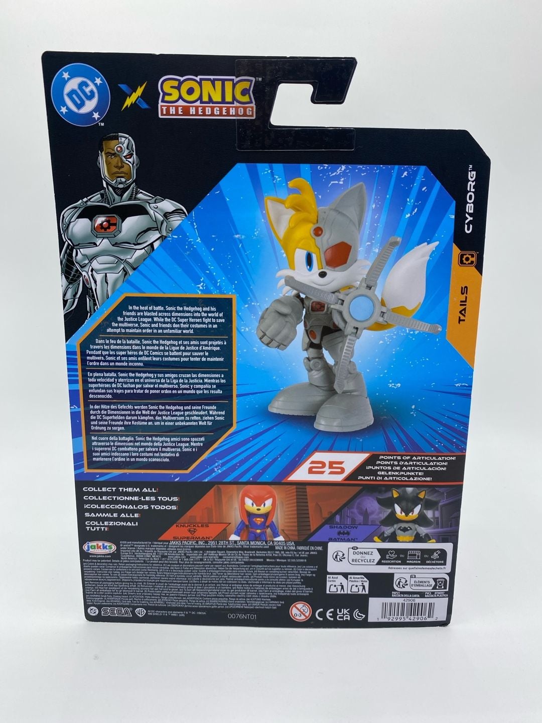 Jakks Pacific DC x Sonic The Hedgehog Tails Cyborg Action Figure 5 inch New 2