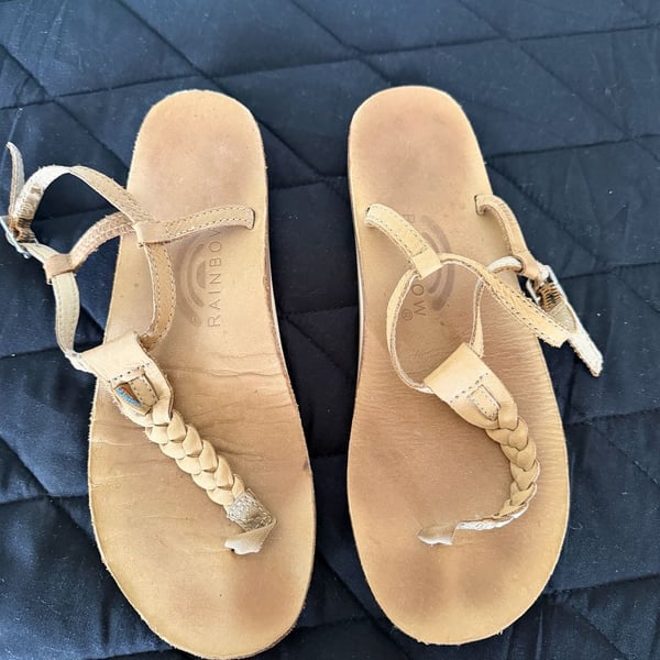 Rainbow Sandals Women's Braided T-Strap Ankle Strap Sandals