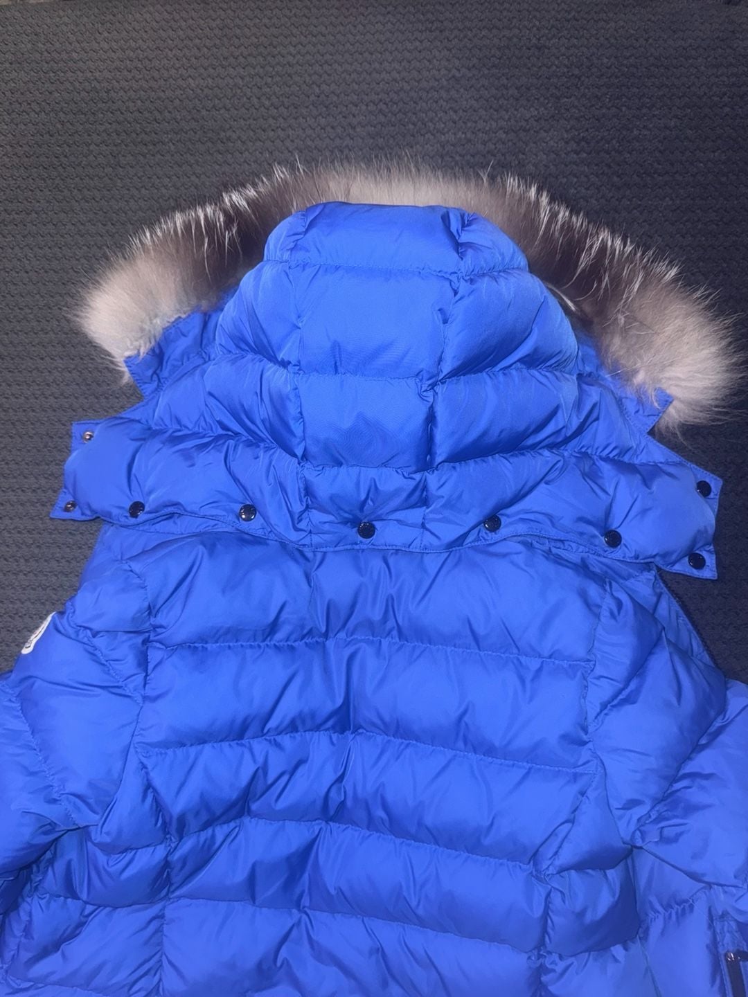 Moncler Enfant Abelle Long Down Puffer Coat with Fur Hood Girls size 8 6