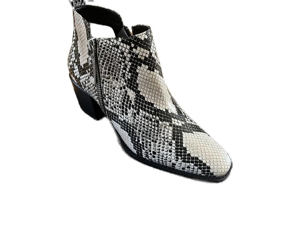 Linea Paolo Sochi Snake Print Leather Ankle Booties 1