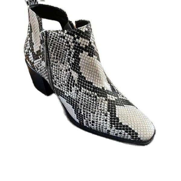 Linea Paolo Sochi Snake Print Leather Ankle Booties