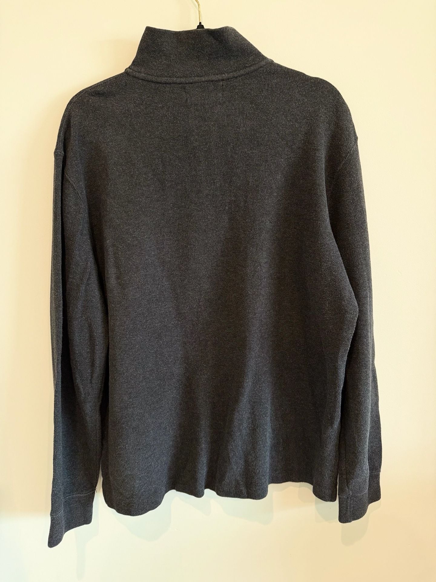 Polo Ralph Lauren 1/4 Zip Sweater Mens Size XL Gray 100% Cotton Pullover L/S EUC 2