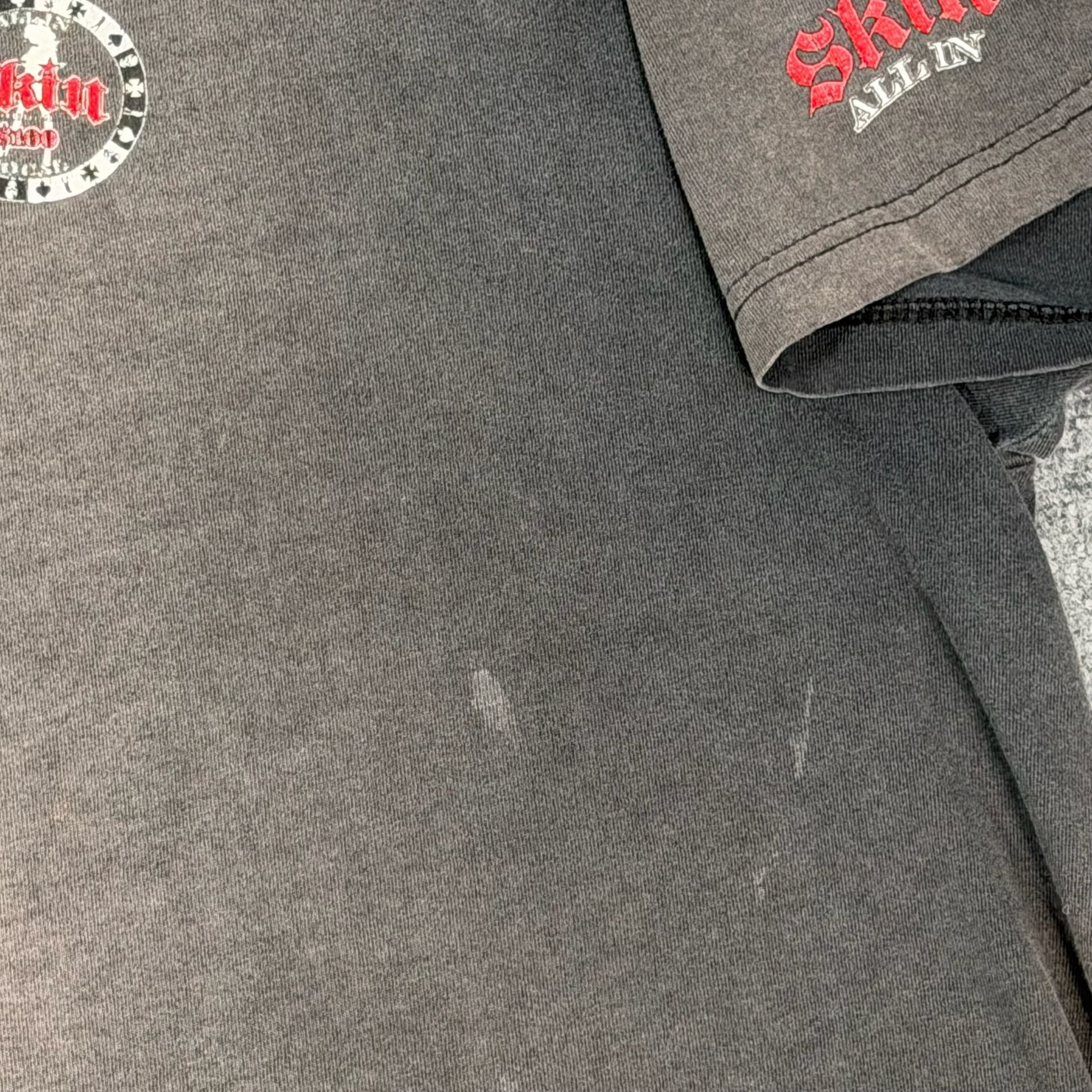 Vintage Skin Industries 'All In' Graphic Faded Black T-Shirt 5