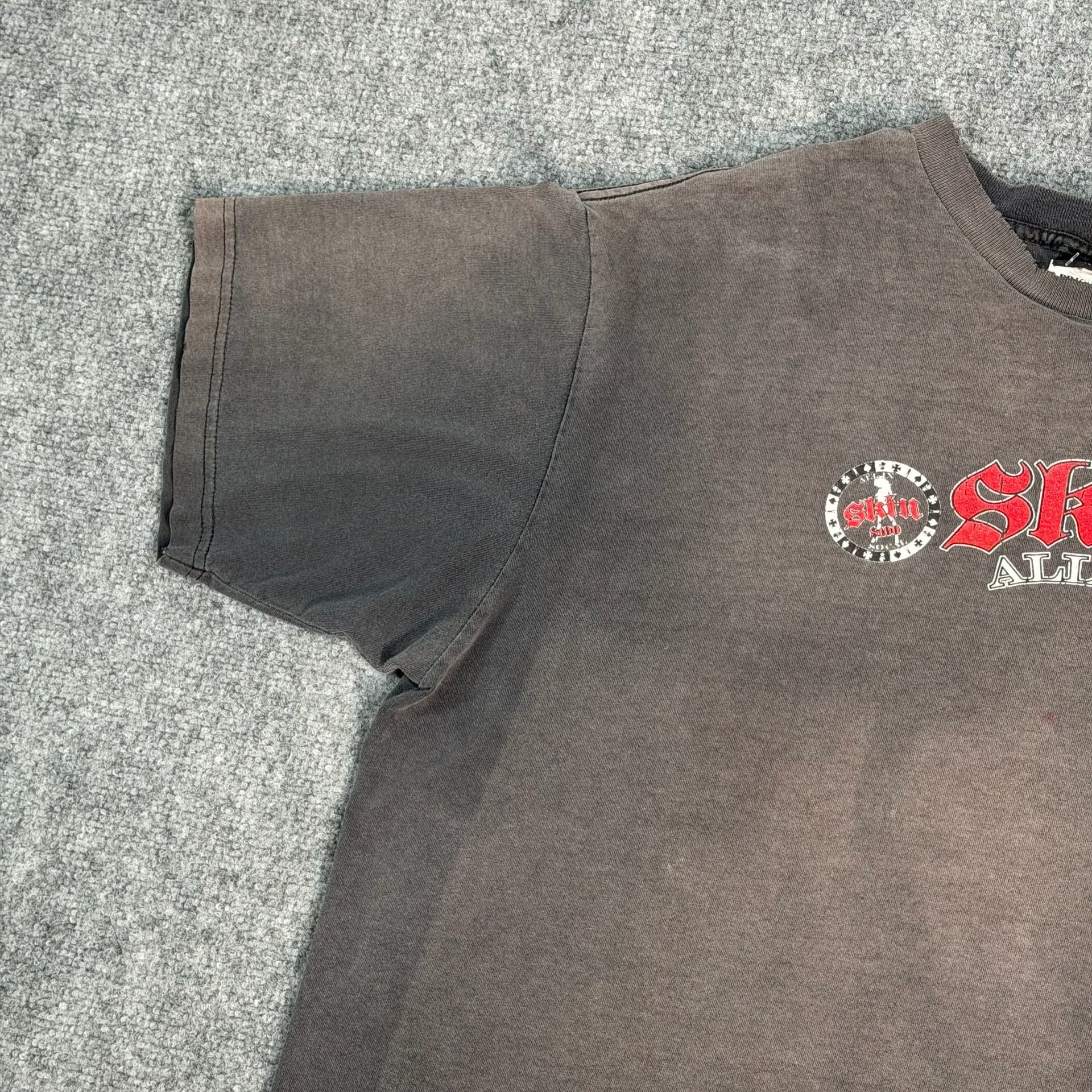 Vintage Skin Industries 'All In' Graphic Faded Black T-Shirt 16