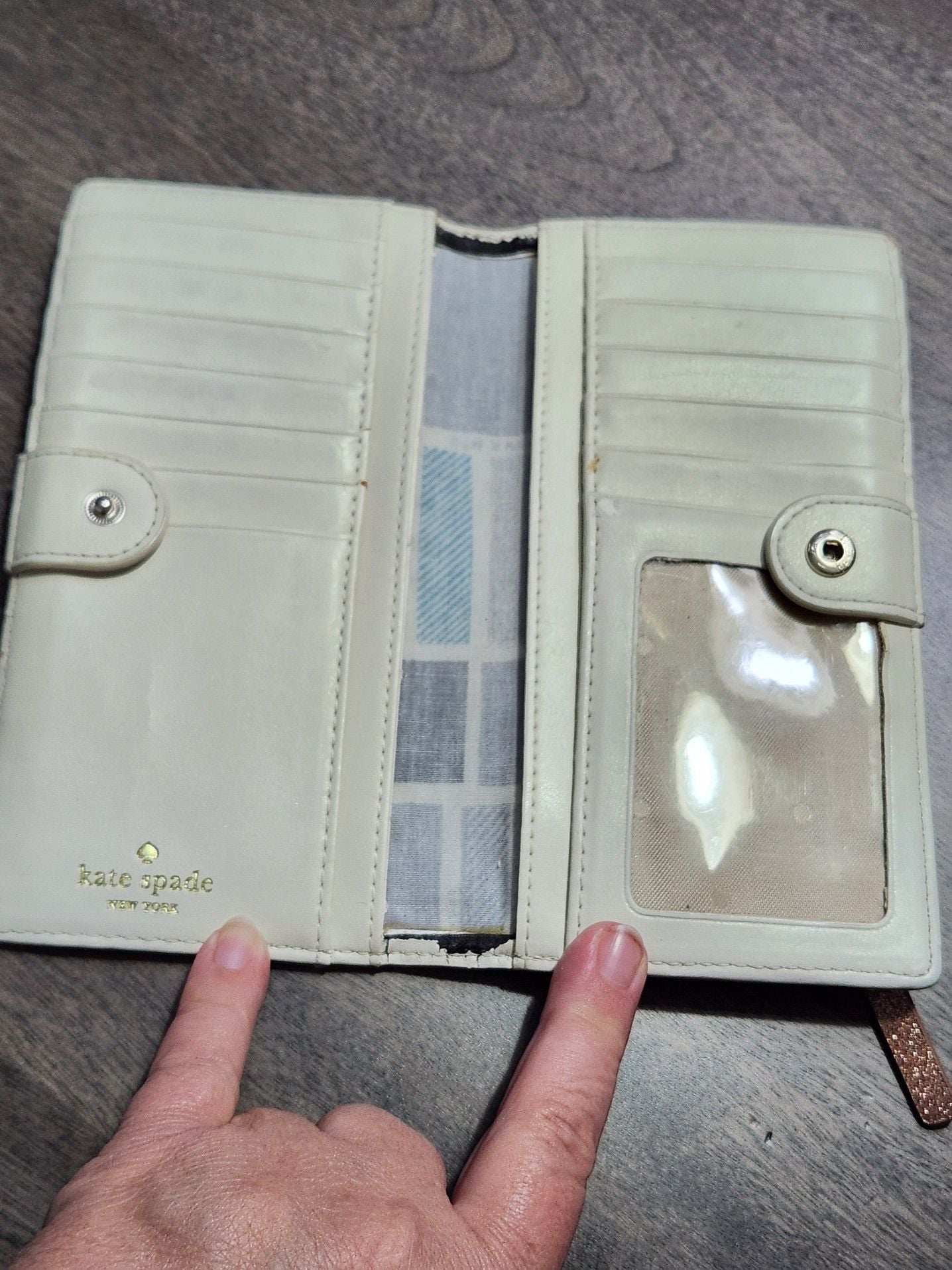 Kate Spade New York Rose Gold Glitter Continental Wallet 4