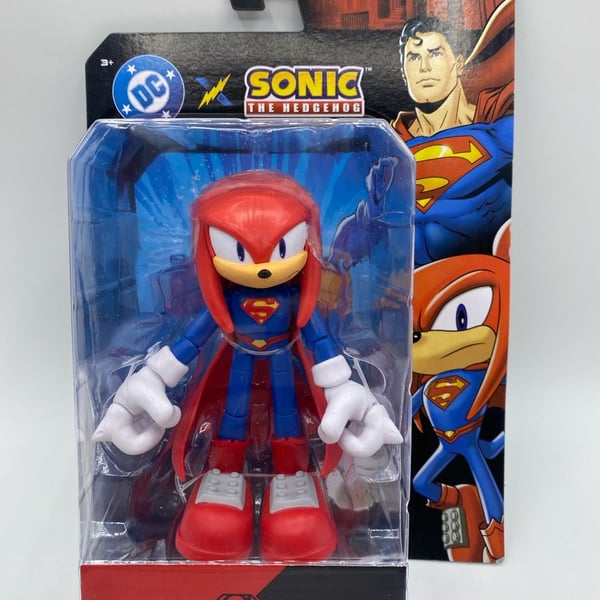 New 2025 DC x Sonic The Hedgehog - Knuckles Superman -  5" Jakks Pacific