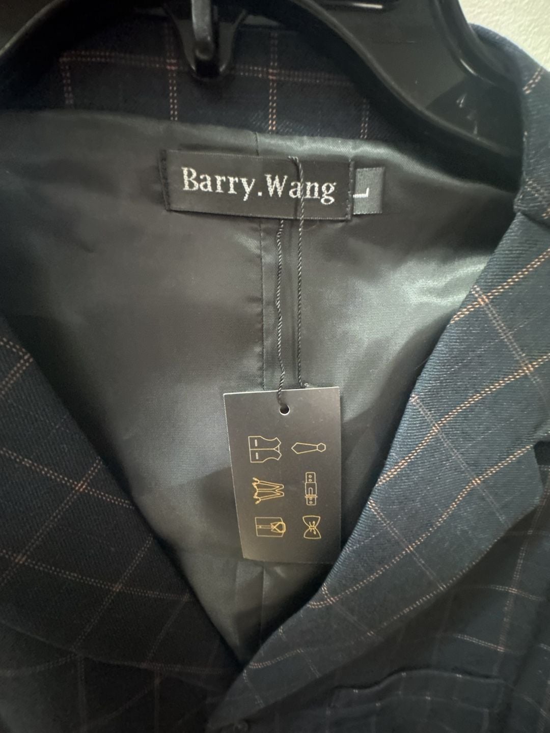 Barry.Wang Men's Plaid Single-Breasted Dress Vest 2