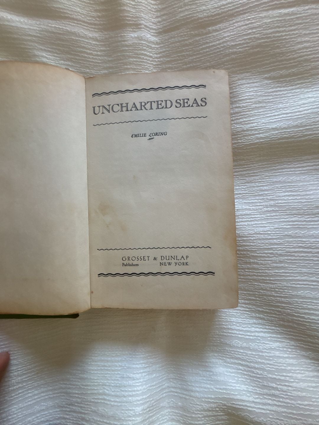 Uncharted Seas by Emilie Loring, Vintage 1932 Grosset & Dunlap Hardcover Edition 4