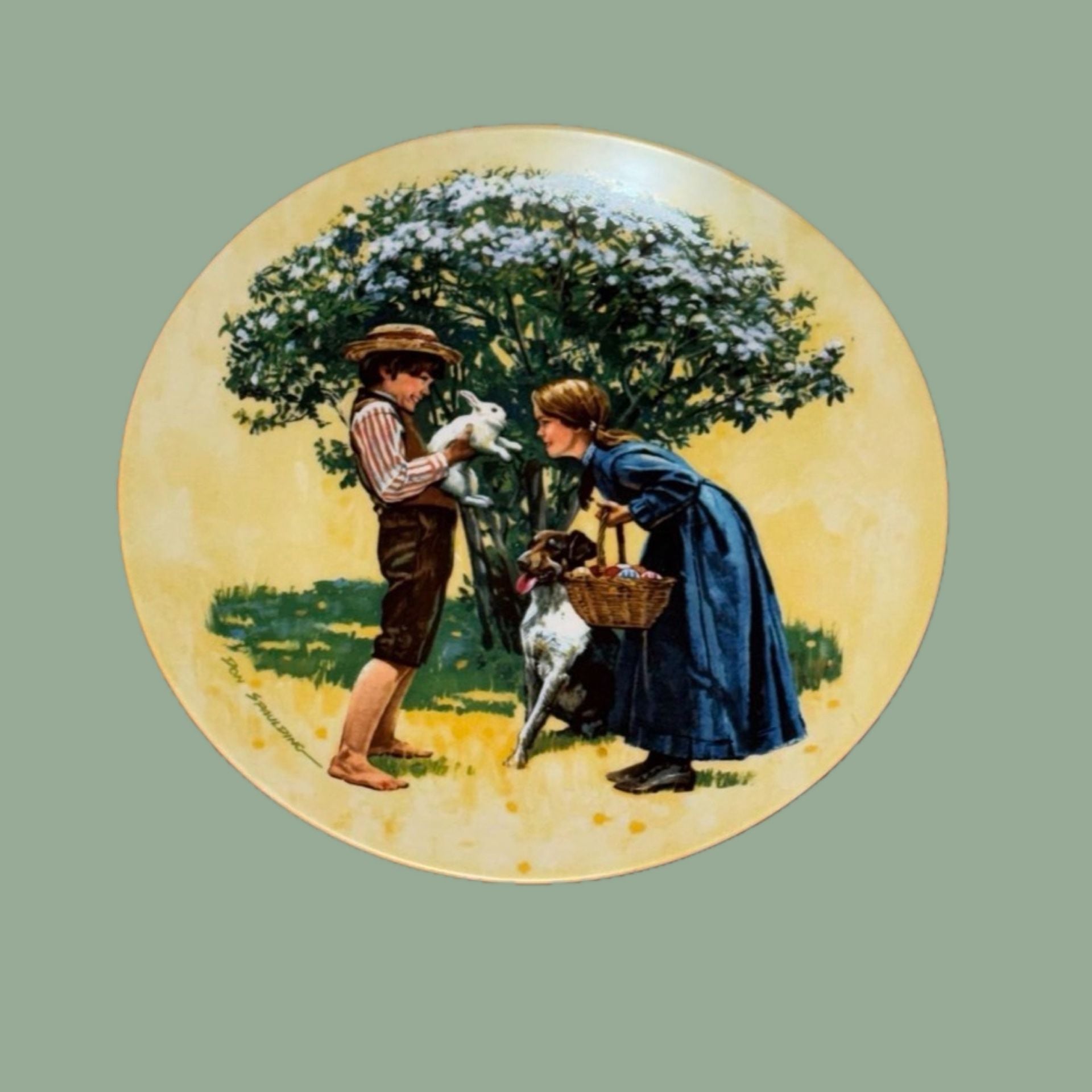 Edwin M. Knowles 1980 Americana Holidays Collection Easter Plate Spaulding 3