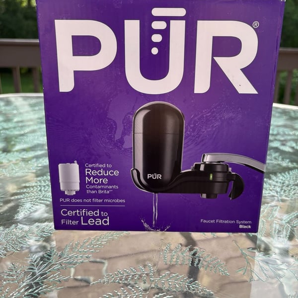 PUR Faucet Mount Water Filtration System in Black