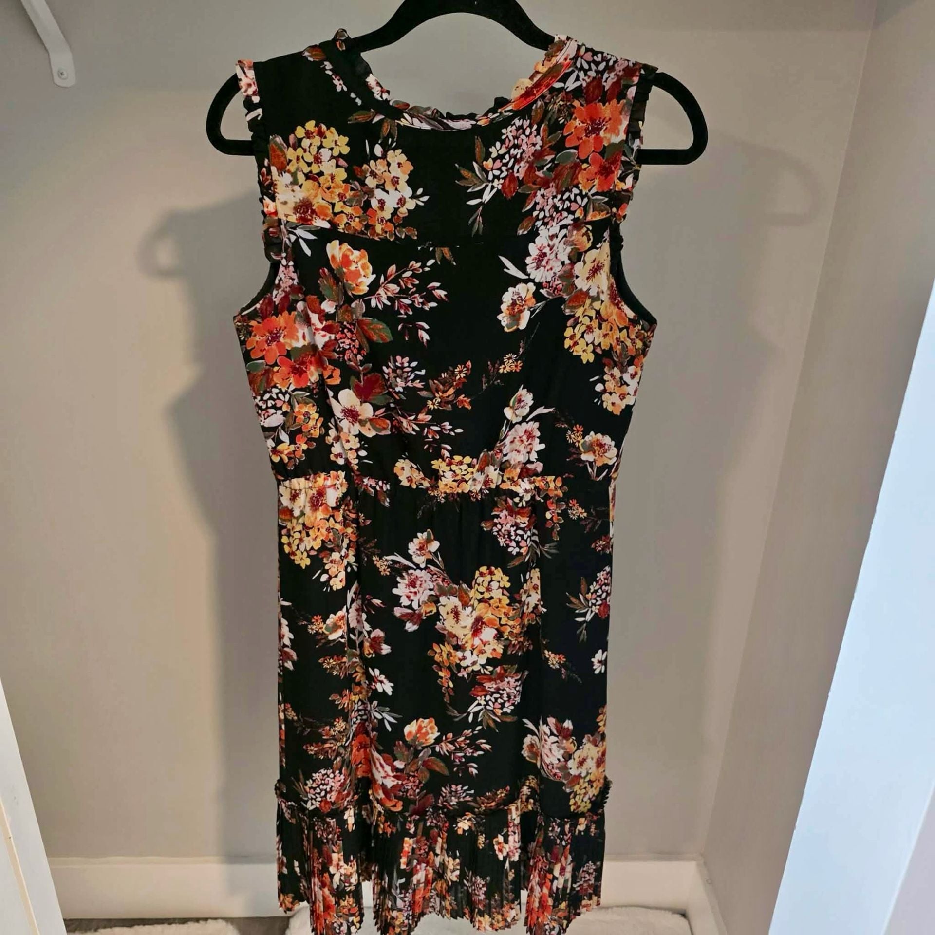 A New Day Sleeveless Floral Print Midi Dress with Ruffled Hem 3