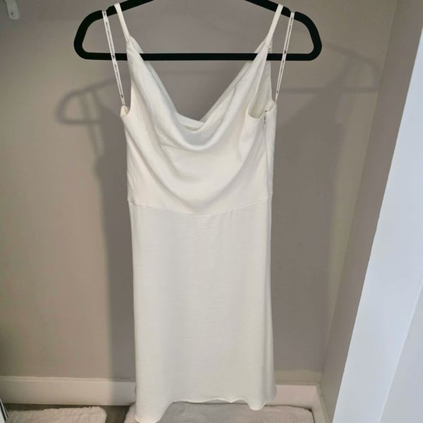 Chi Chi London Ivory Cowl Neck Midi Dress