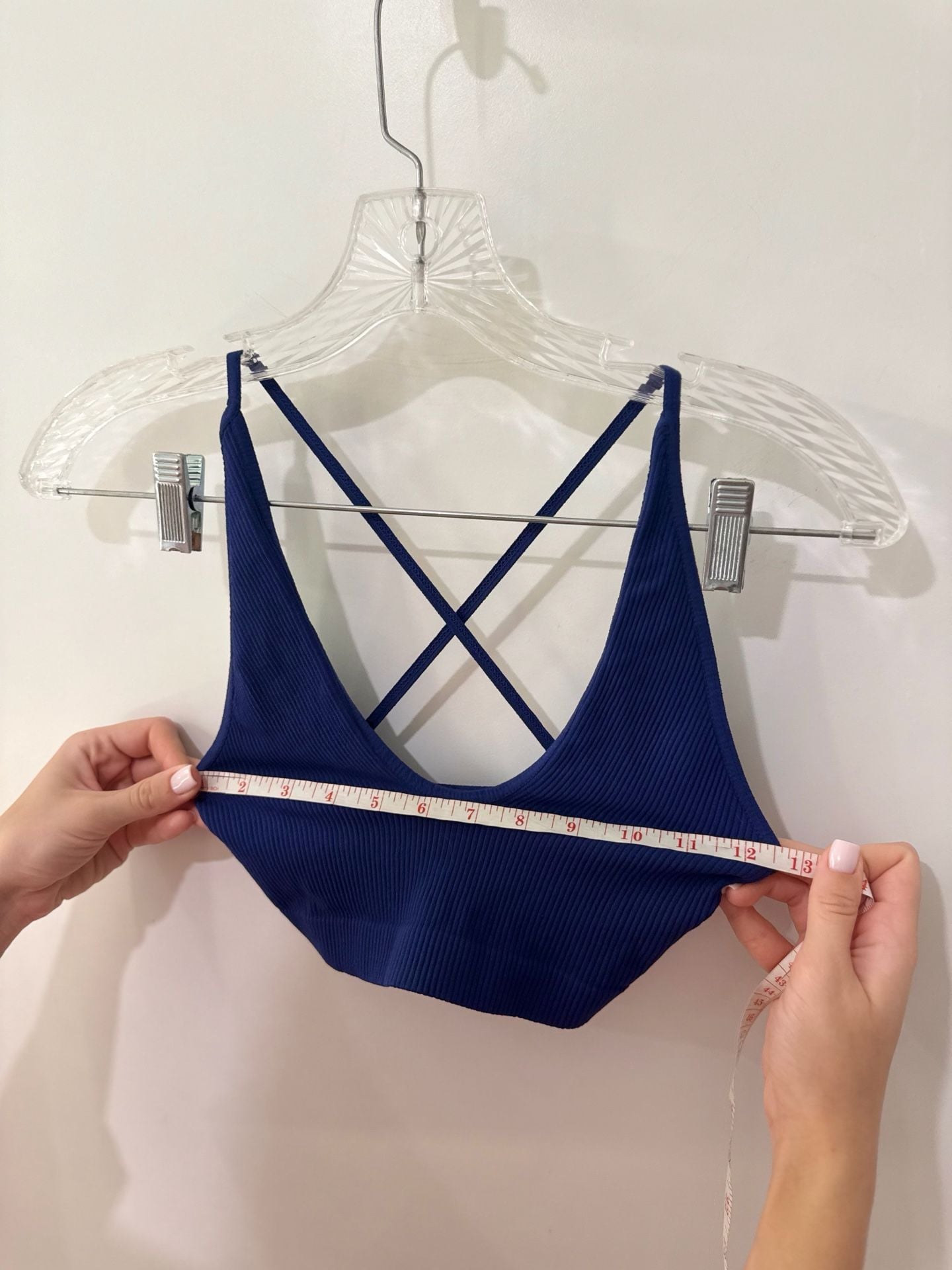 Intimately Free People Ribbed Crisscross Back Bralette Navy Blue 4