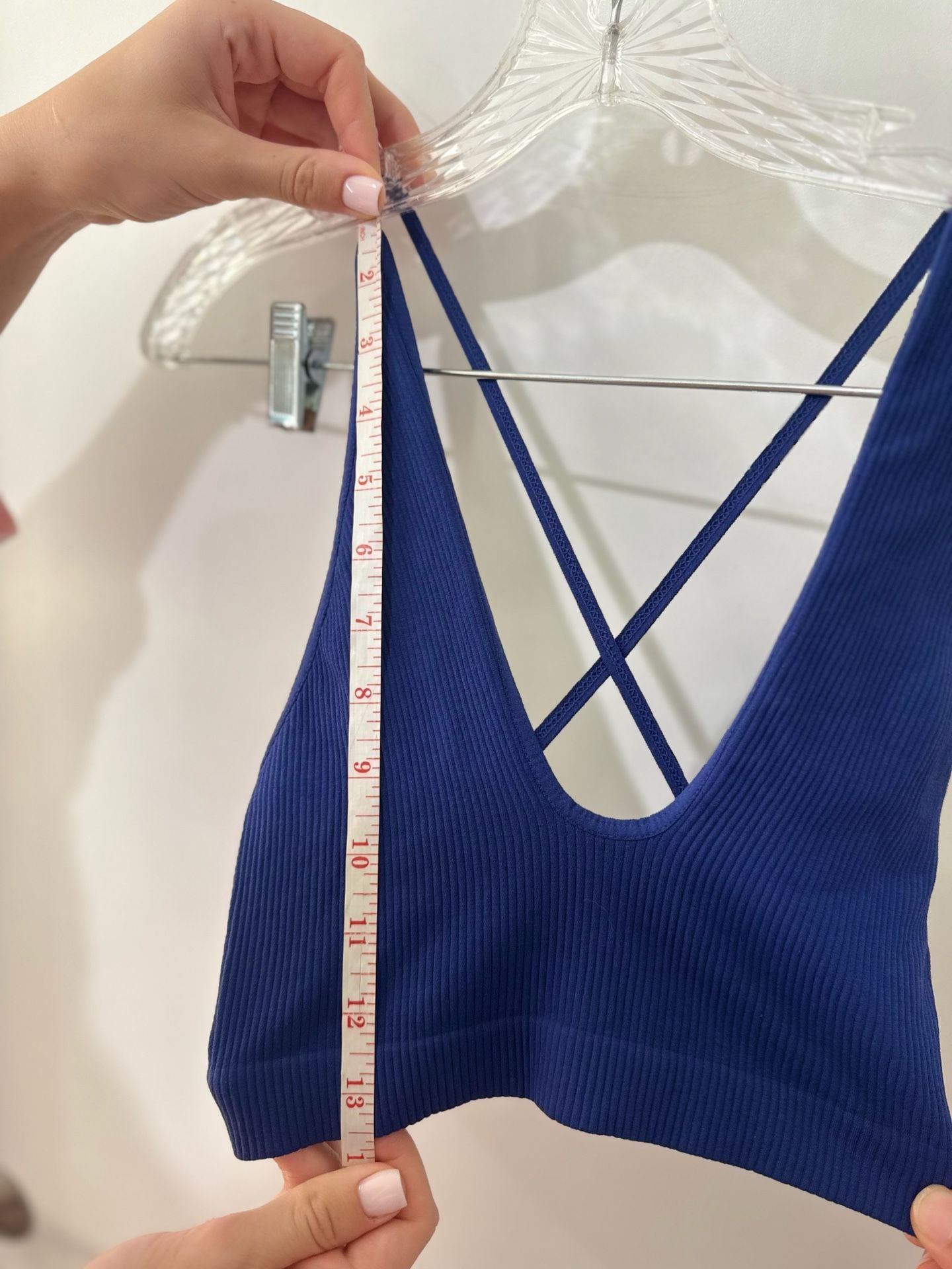Intimately Free People Ribbed Crisscross Back Bralette Navy Blue 5