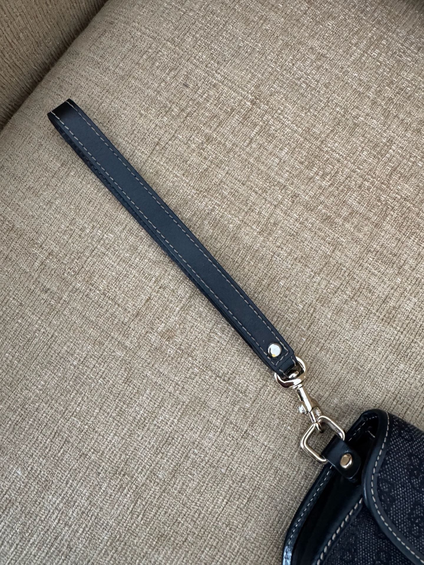 Dooney & Bourke Signature Jacquard Canvas and Leather Push Lock Wristlet 4
