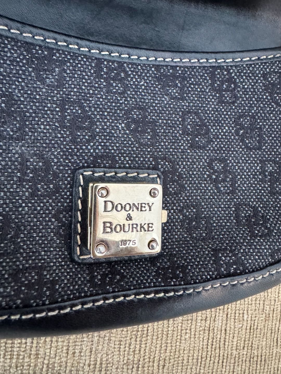 Dooney & Bourke Signature Jacquard Canvas and Leather Push Lock Wristlet 7