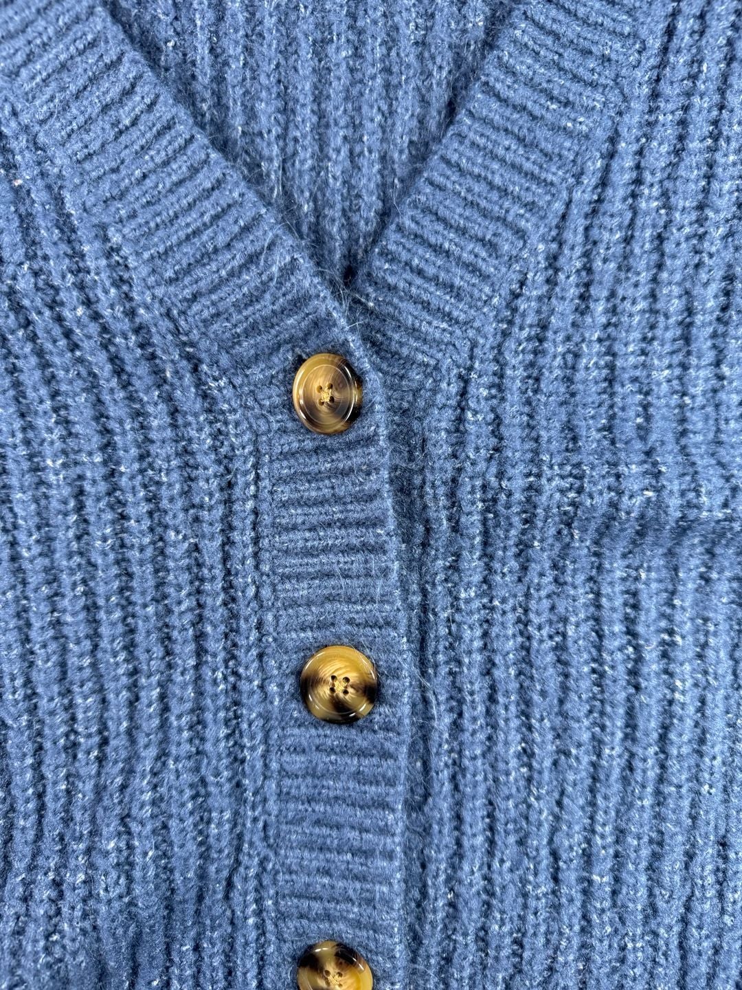 Torrid Womens Blue Chunky Knit V-Neck Button Front Cardigan Sweater Size 5X 6
