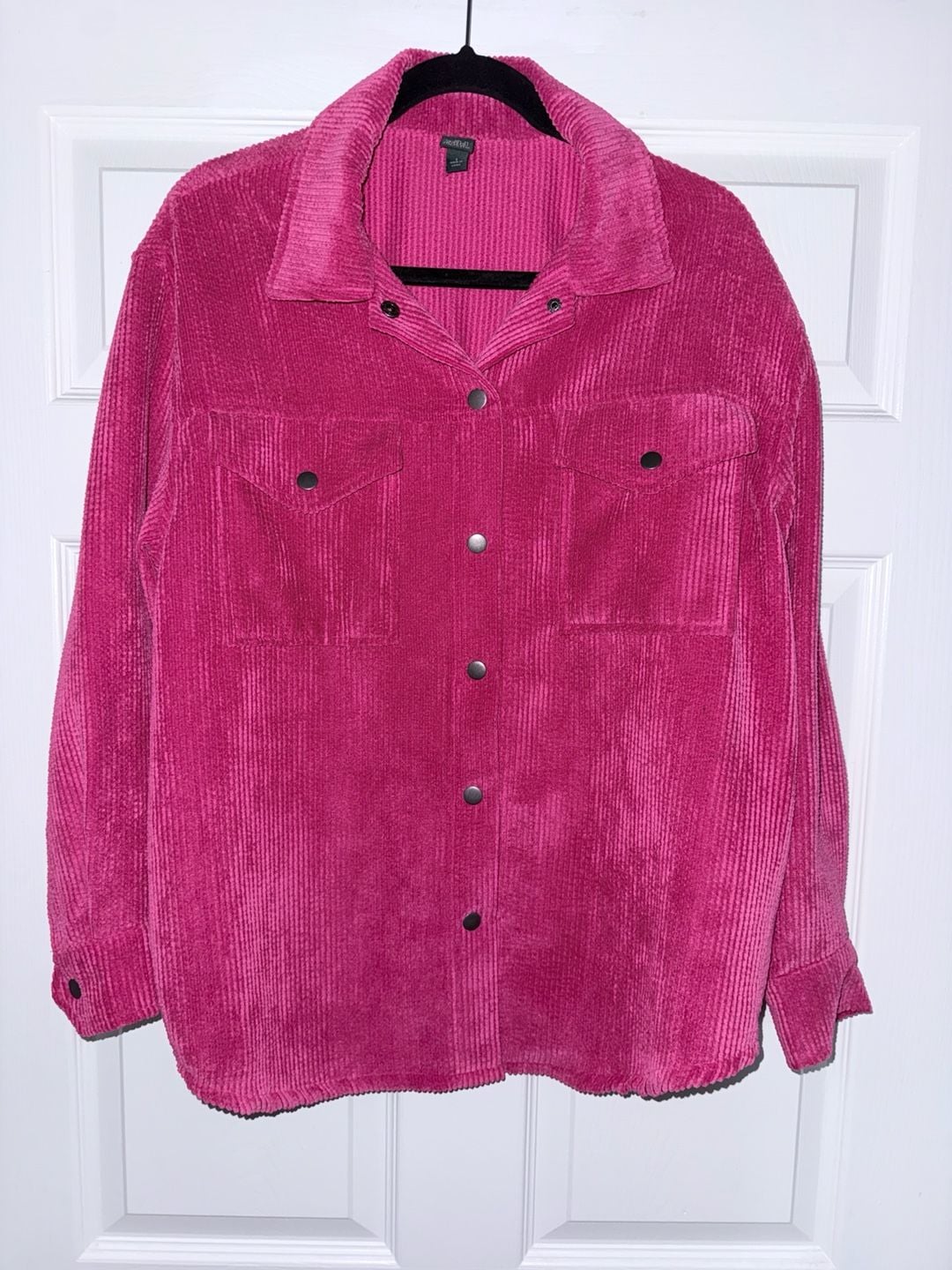 Wild Fable Hot Pink Corduroy Button-Front Shacket 2