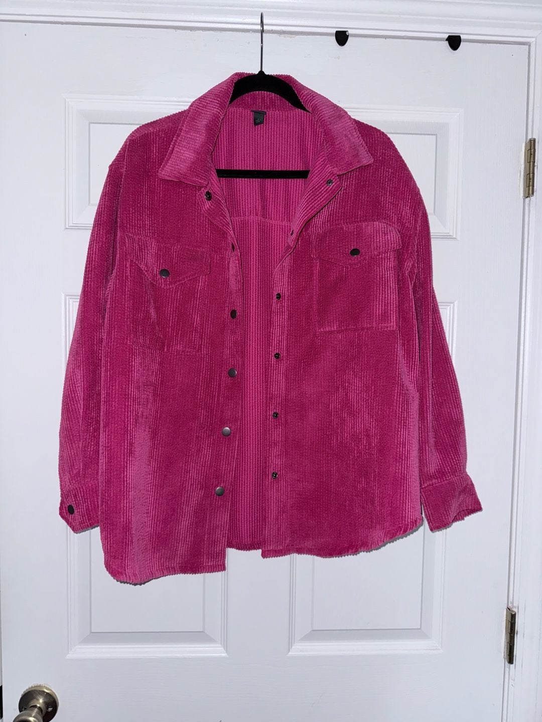 Wild Fable Hot Pink Corduroy Button-Front Shacket 3